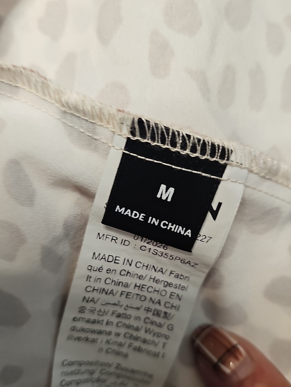 Off-Shoulder Or Strapless Cream Maxi Dress with Brown Spot Print - Picture 7 of 8